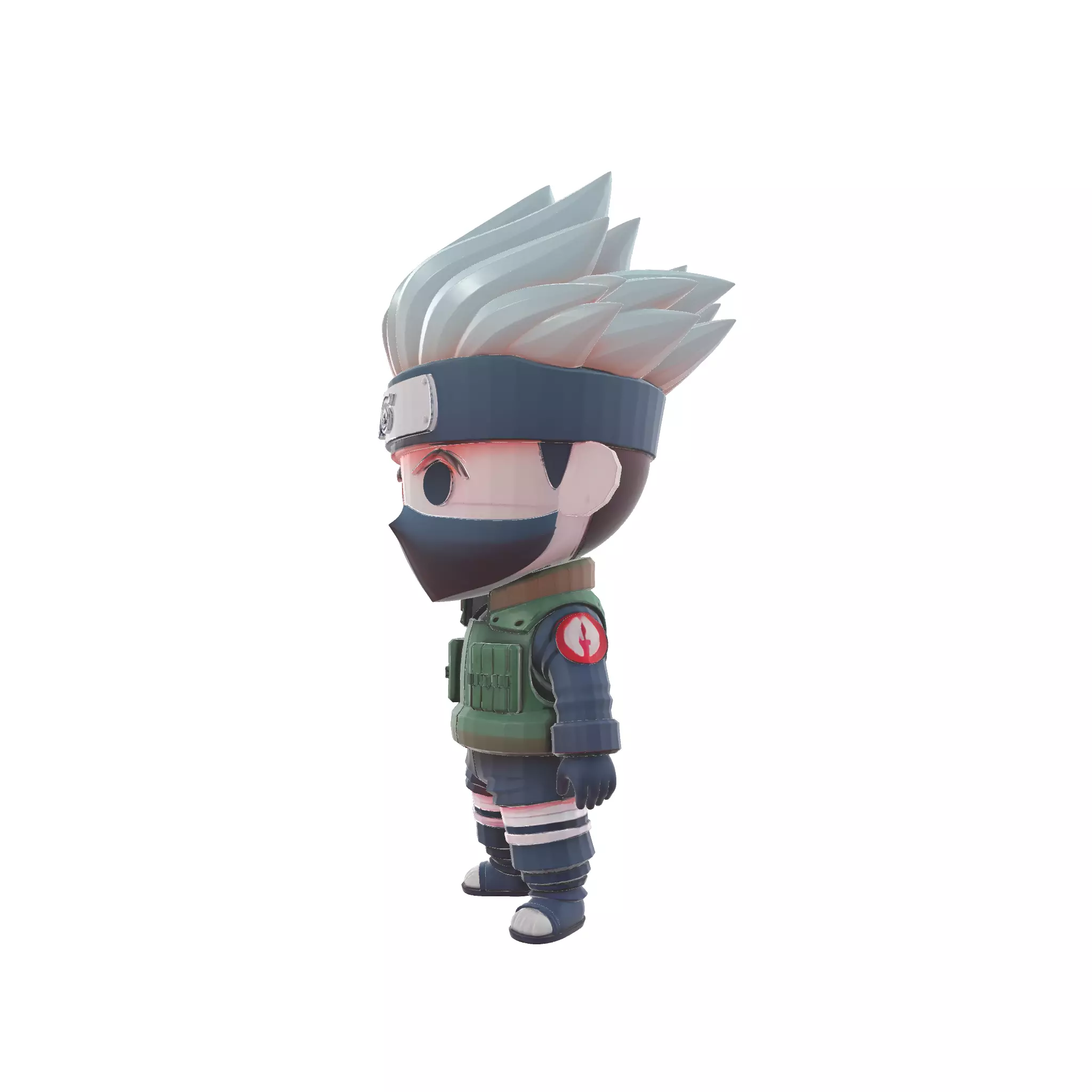 Kakashi Chibi Figurine Ninja Sensei Anime 3D print model_2