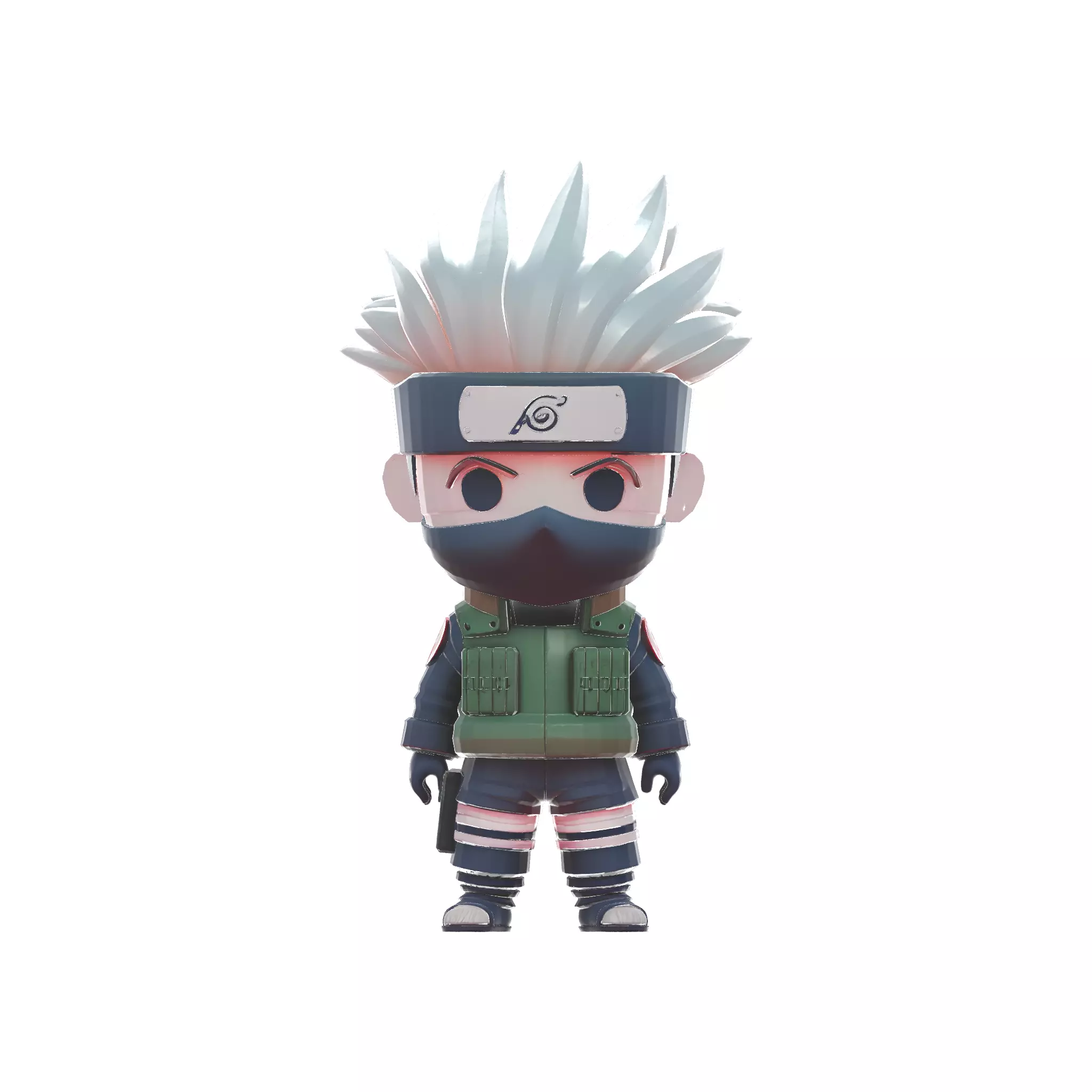 Kakashi Chibi Figurine Ninja Sensei Anime 3D print model_0
