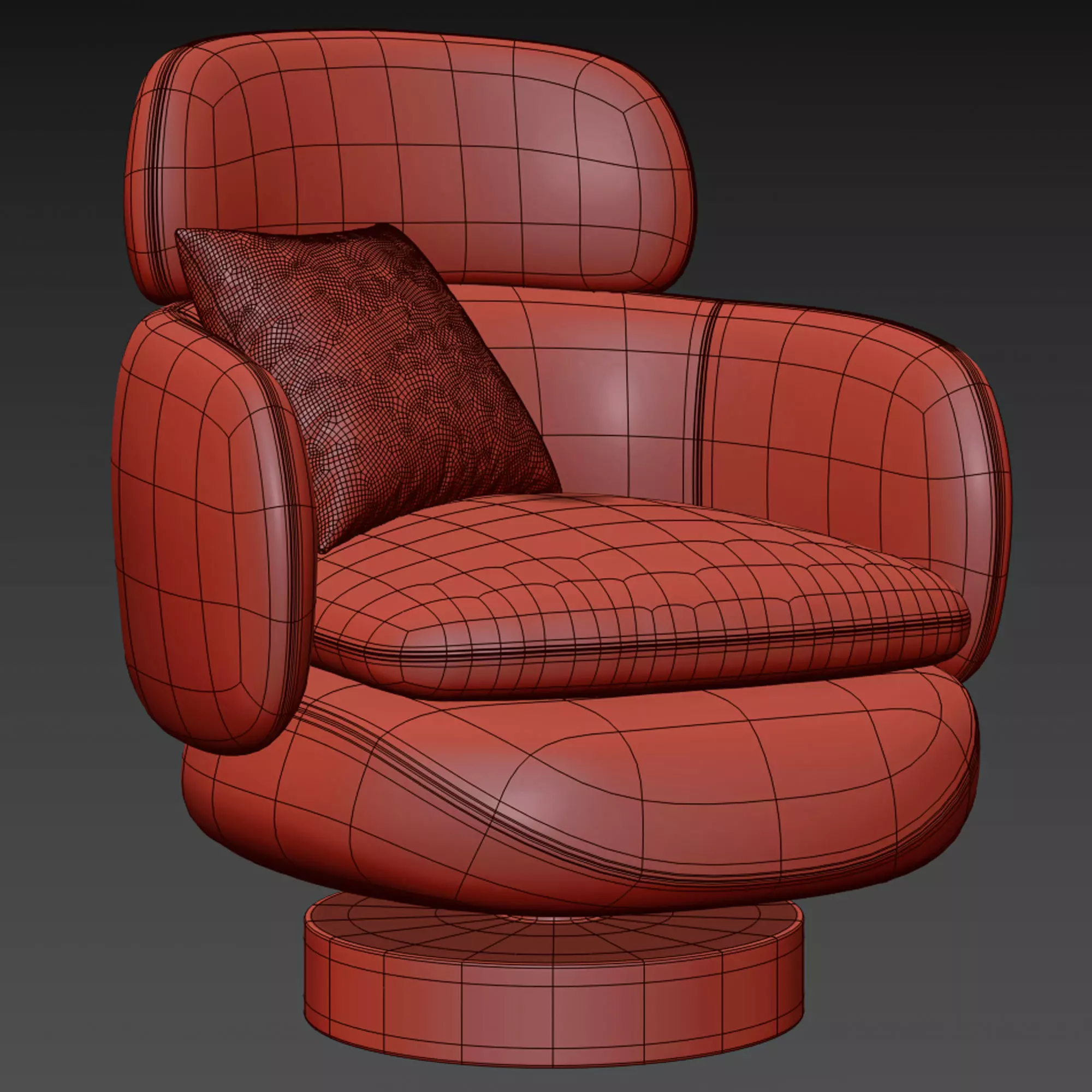 Vivienne armchair set1 3D model_5