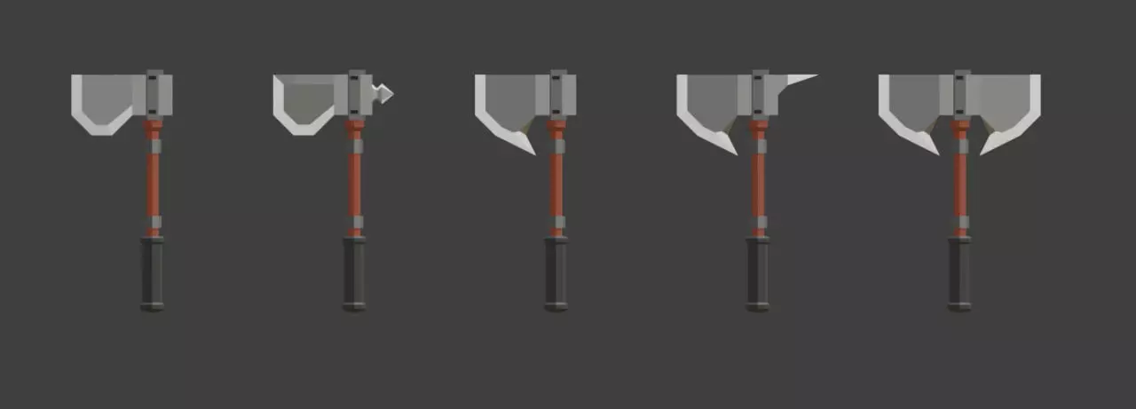 Fantasy Low-Poly Axes Pack by LapizWCG Low-poly 3D model_3