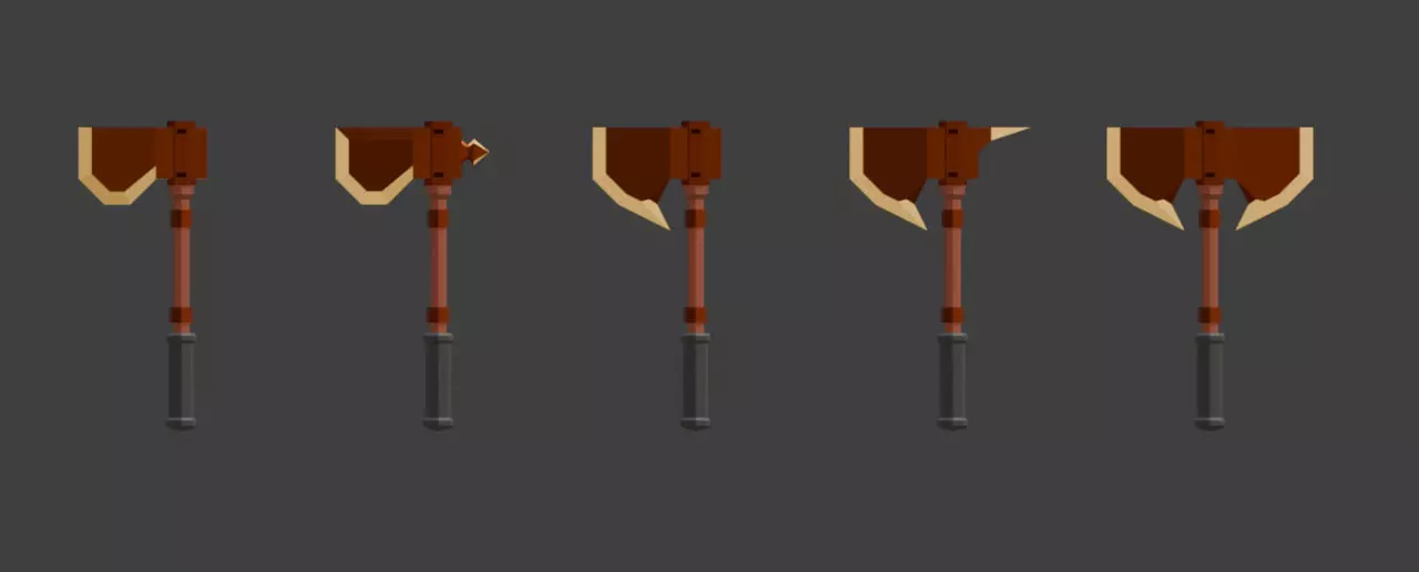 Fantasy Low-Poly Axes Pack by LapizWCG Low-poly 3D model_2