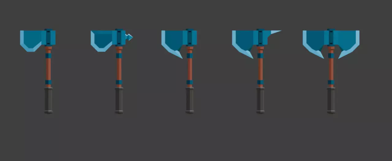 Fantasy Low-Poly Axes Pack by LapizWCG Low-poly 3D model_5