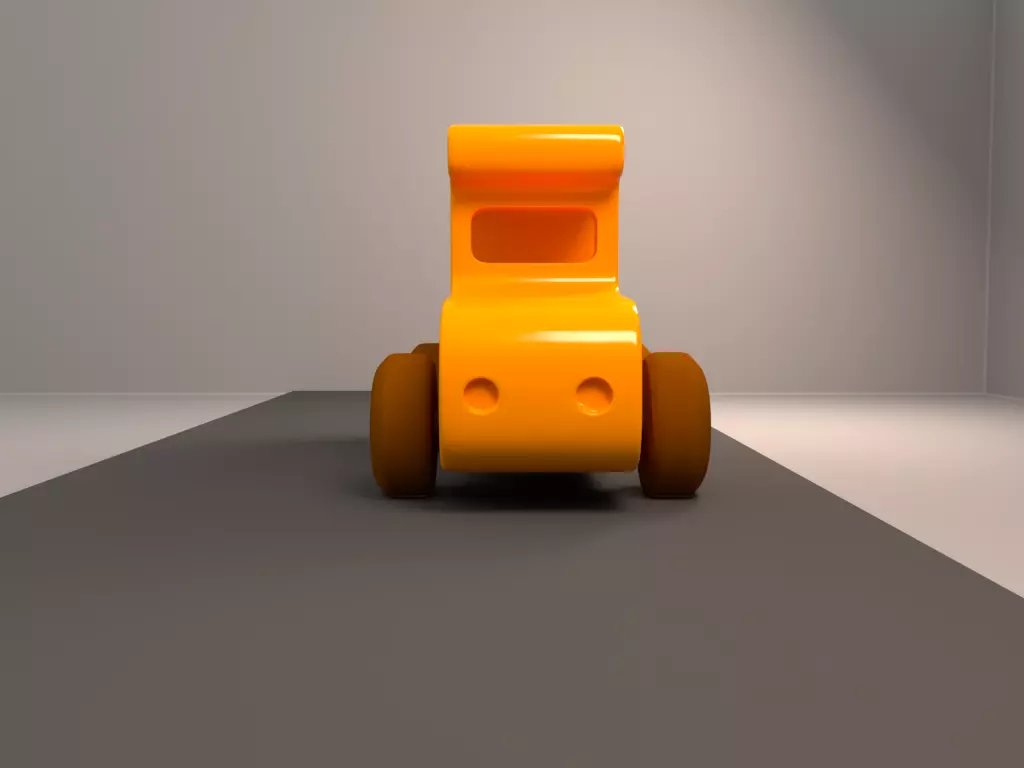 Low Poly Toy Bus Low-poly 3D model_9