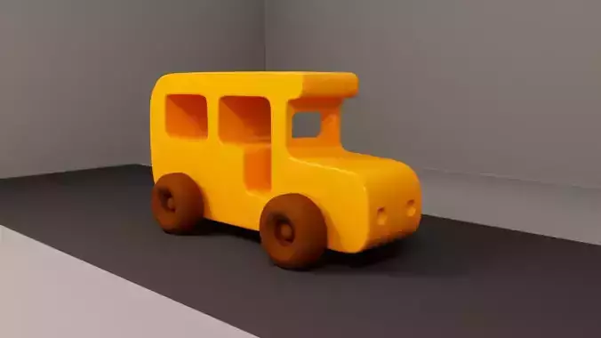 Low Poly Toy Bus