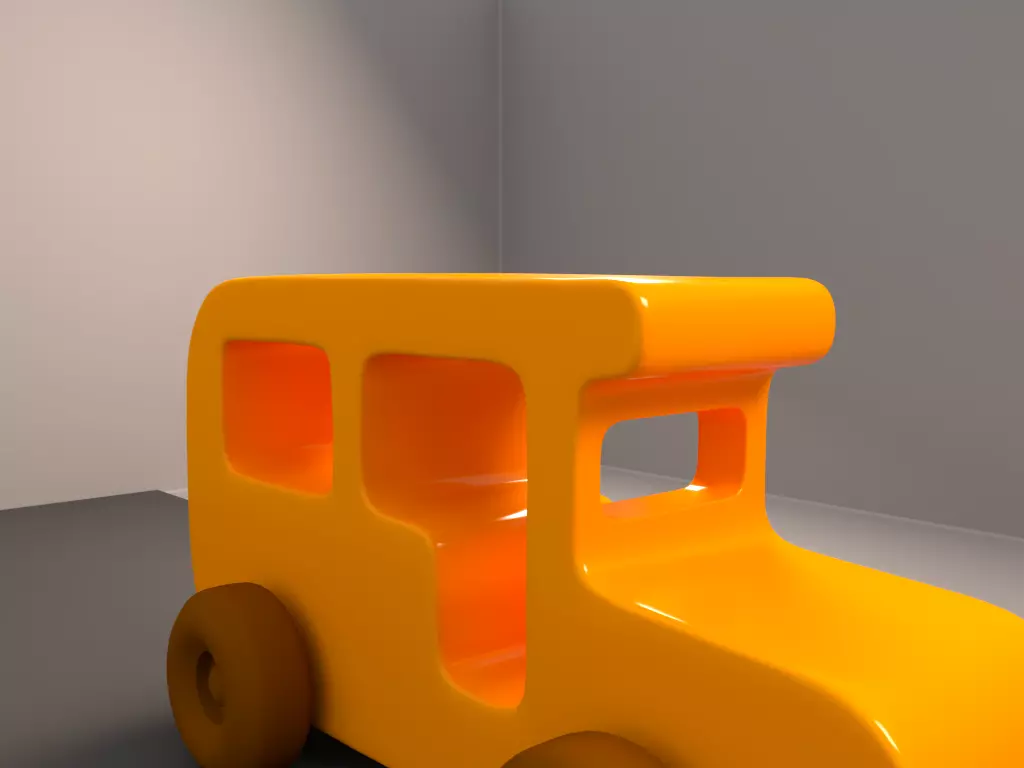 Low Poly Toy Bus Low-poly 3D model_8