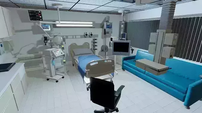 Hospital Recovery Room 3D model