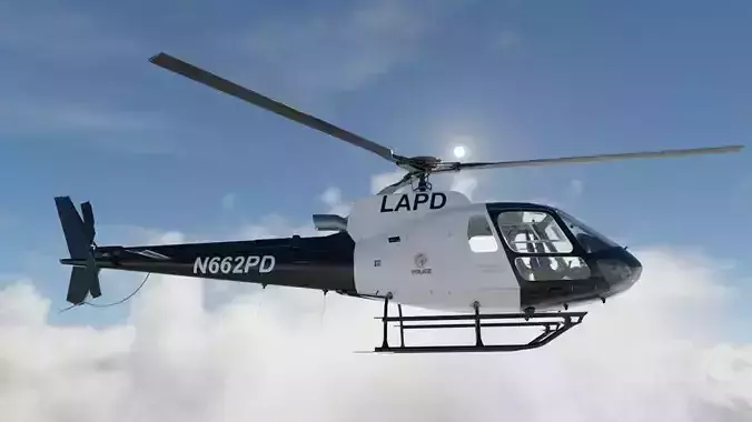 Eurocopter Police  Law Enforcement Helicopter 3D model