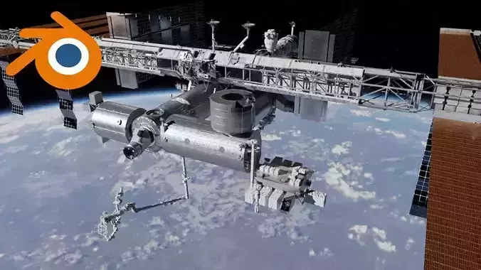 International Space Station ISS 3D model