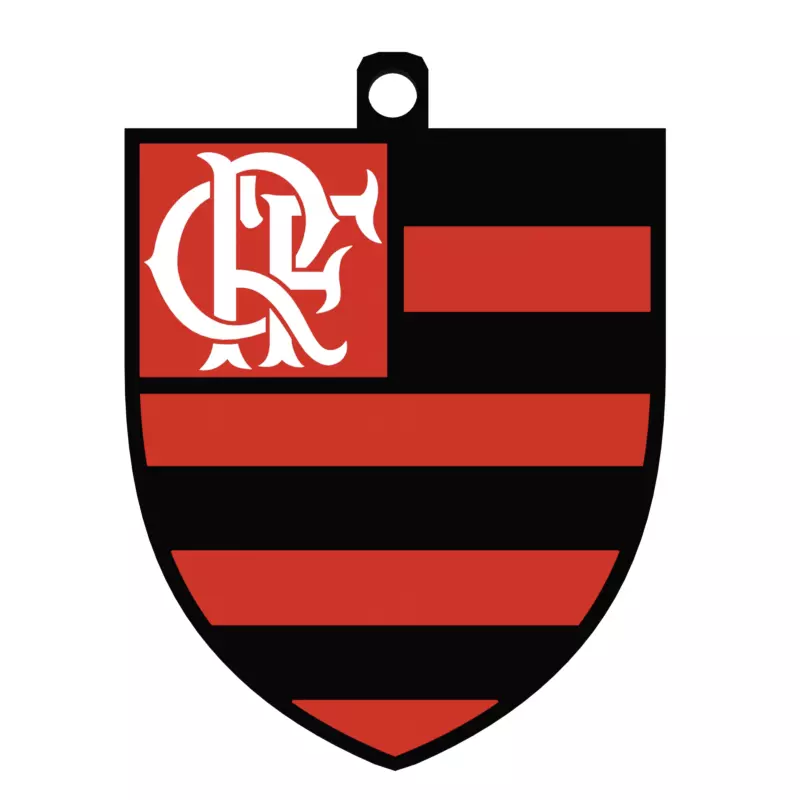 CR Flamengo Keychain 3D print model_0
