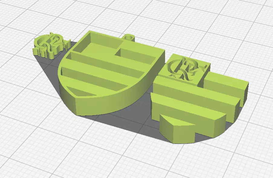 CR Flamengo Keychain 3D print model_2