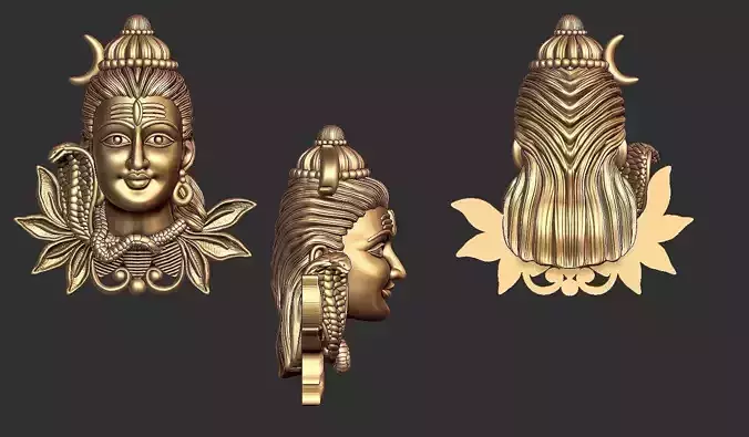 Shivji 3D pendent  mahadev