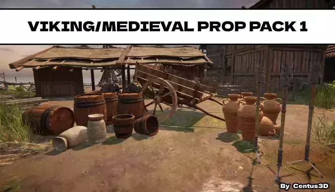 Medieval Viking Prop Pack Vol 1 - Game Ready PBR Assets Low-poly 3D model Medieval Viking Prop Pack Vol 1 - Game Ready PBR Assets Low-poly 3D model