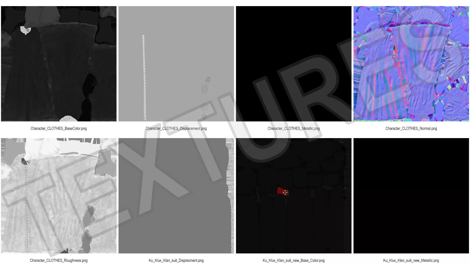 Character Ku Klux Klan in Black Suit and Mask 3D model_18