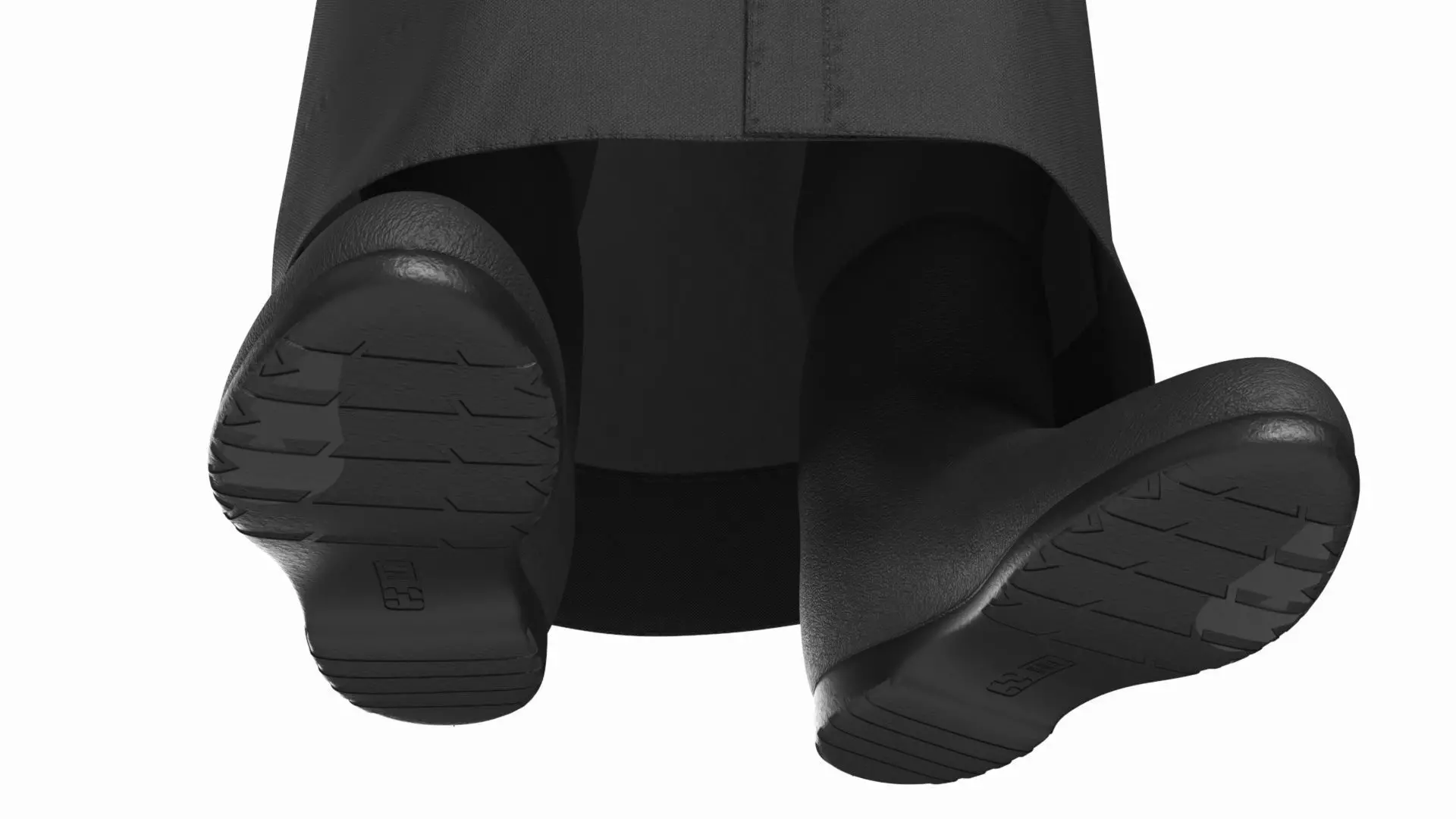 Character Ku Klux Klan in Black Suit and Mask 3D model_7