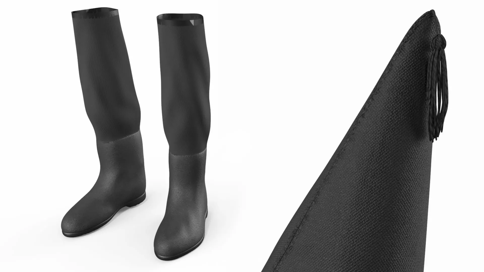 Character Ku Klux Klan in Black Suit and Mask 3D model_13