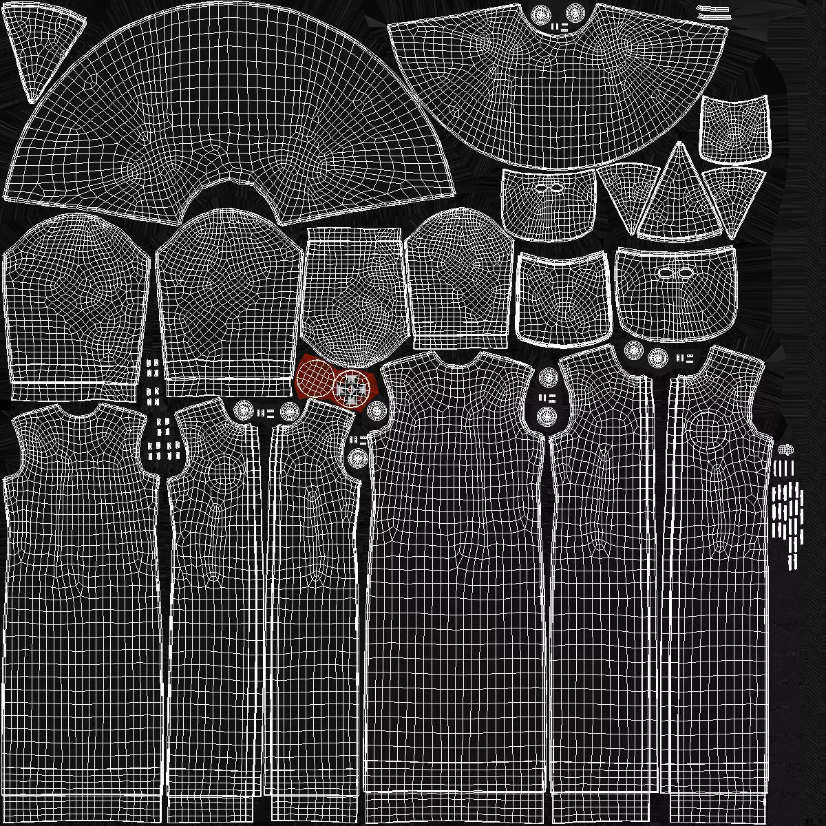 Character Ku Klux Klan in Black Suit and Mask 3D model_17