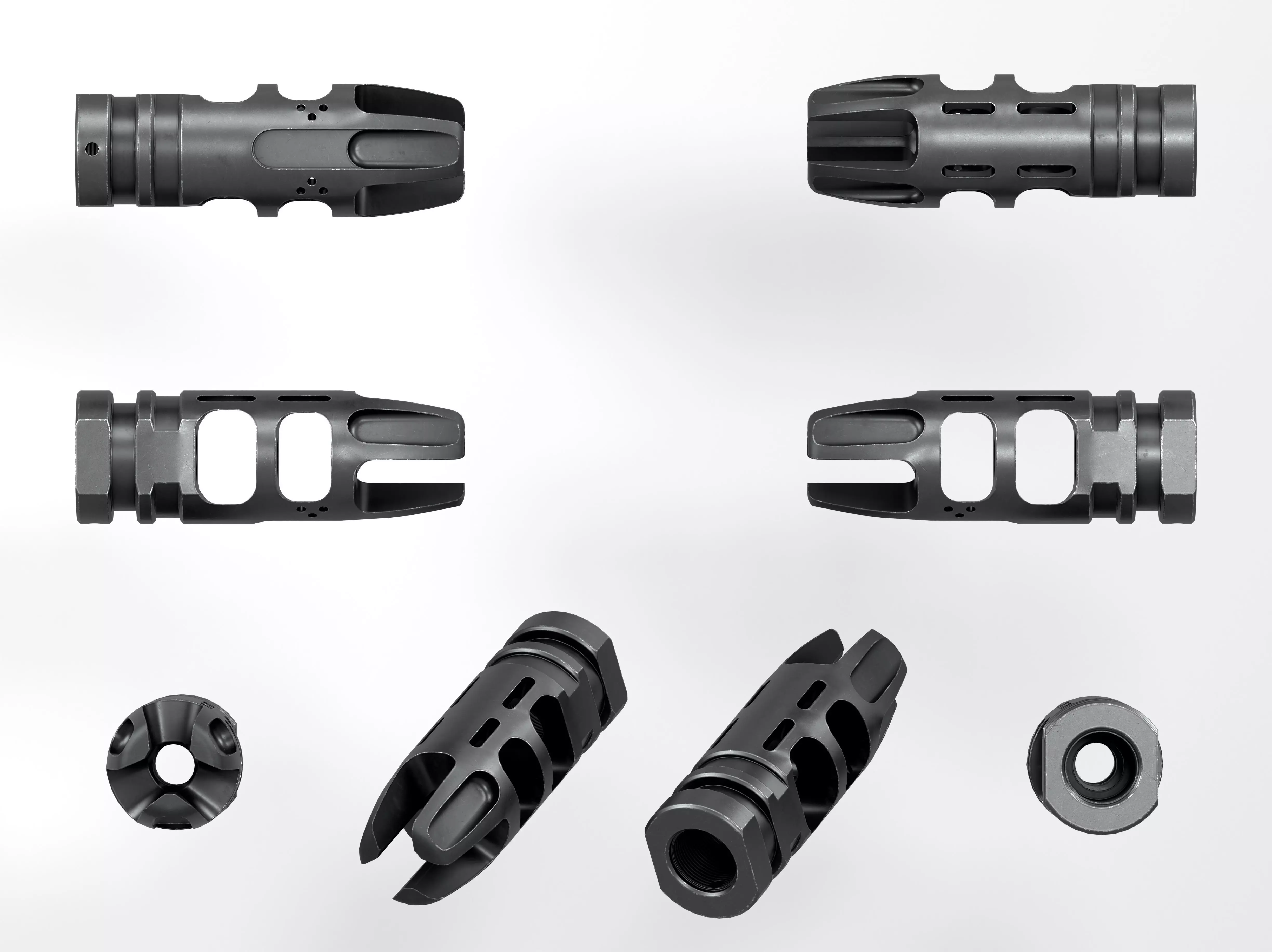 VG6 EPSILON 556 MUZZLE BRAKE Low-poly 3D model_5