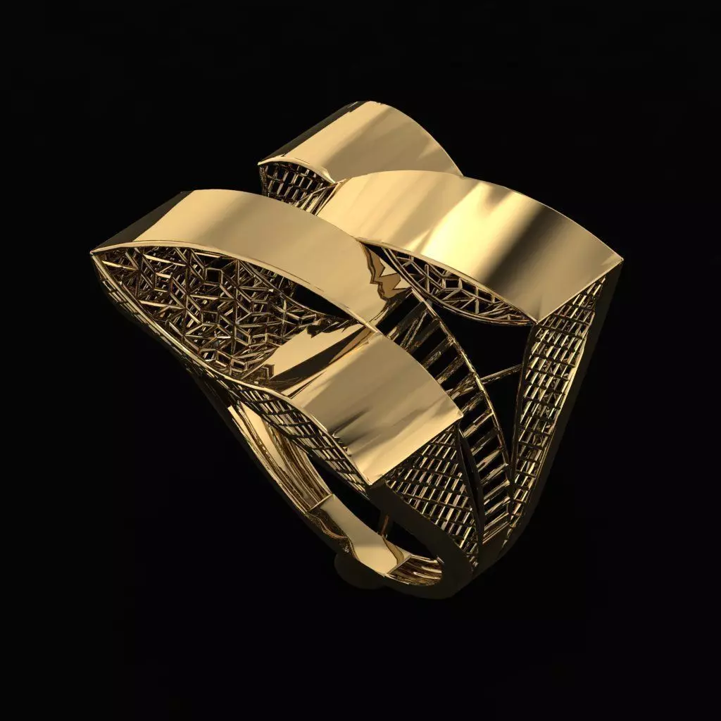 Beautiful Turkish Ring  3D print model_0