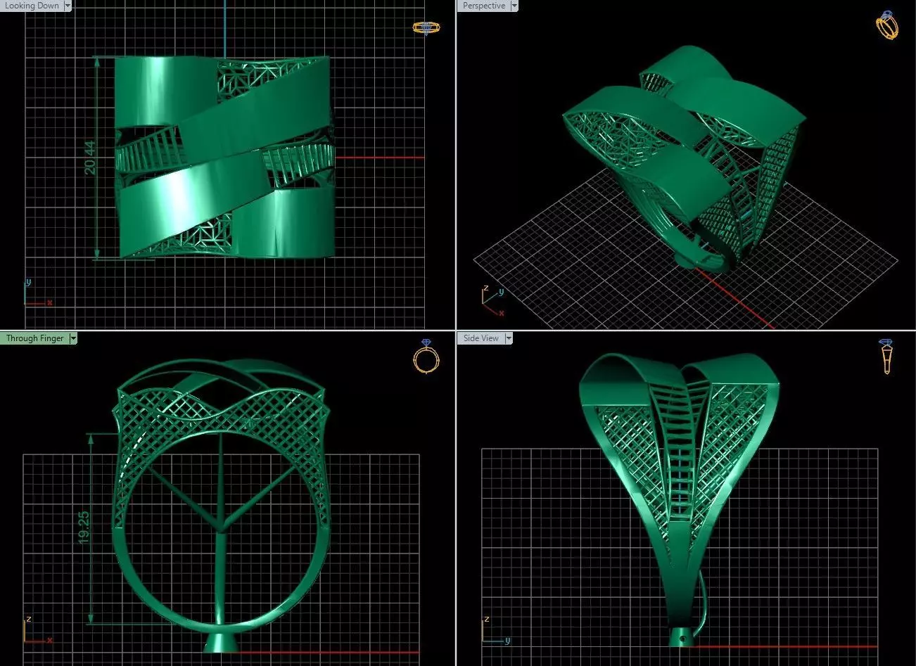 Beautiful Turkish Ring  3D print model_4