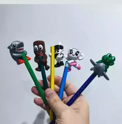 portalapices y lapiceras brainrot pack x 5