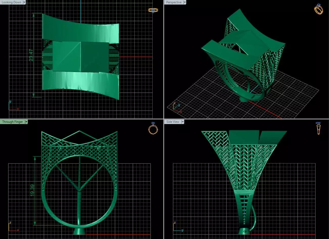 Beautiful Turkish Ring 3D print model_4
