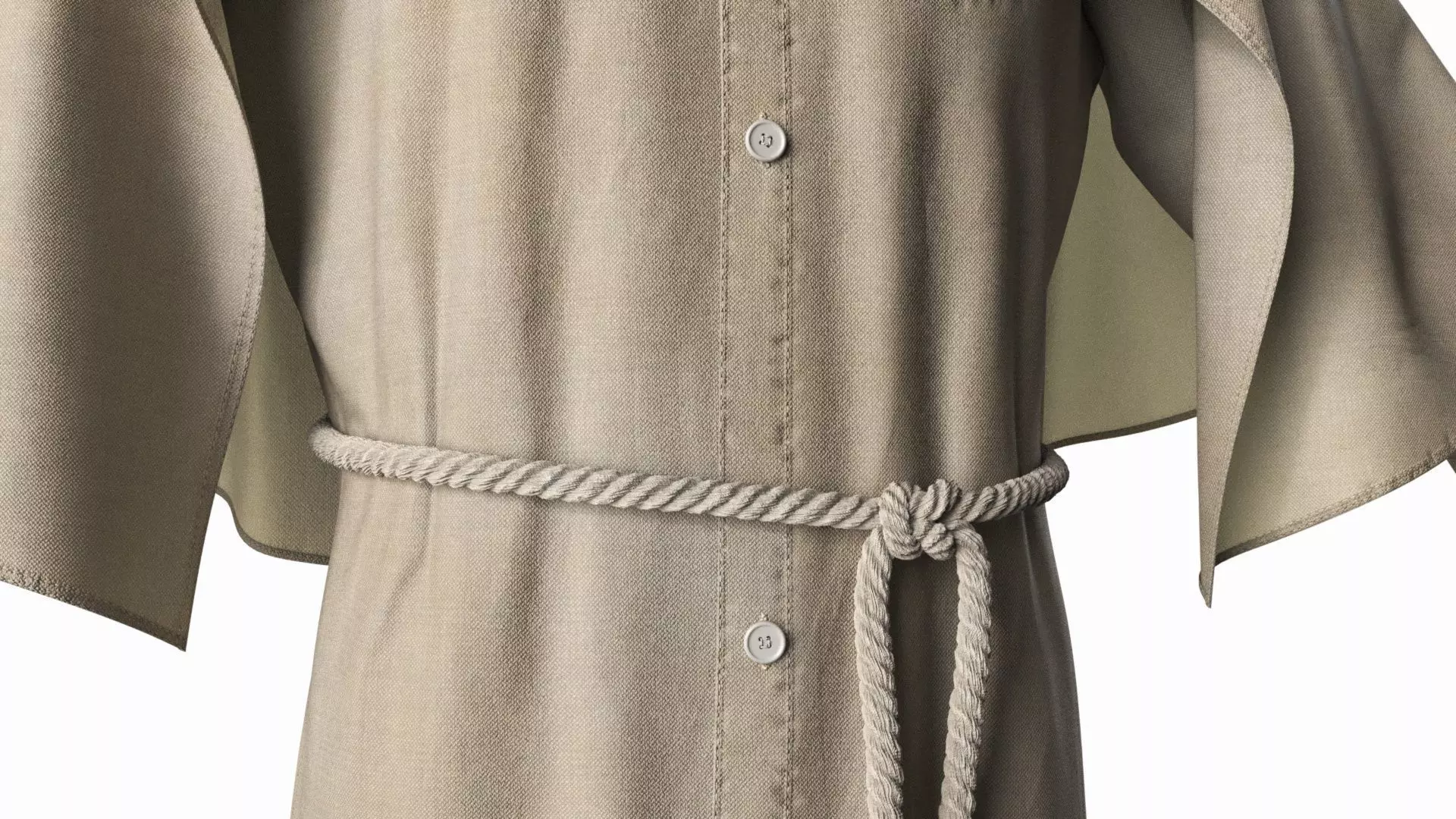 Character Ku Klux Klan in Old Mantle and Mask 3D model_9