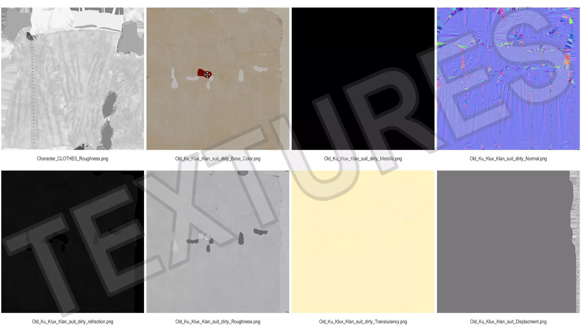 Character Ku Klux Klan in Old Mantle and Mask 3D model_17