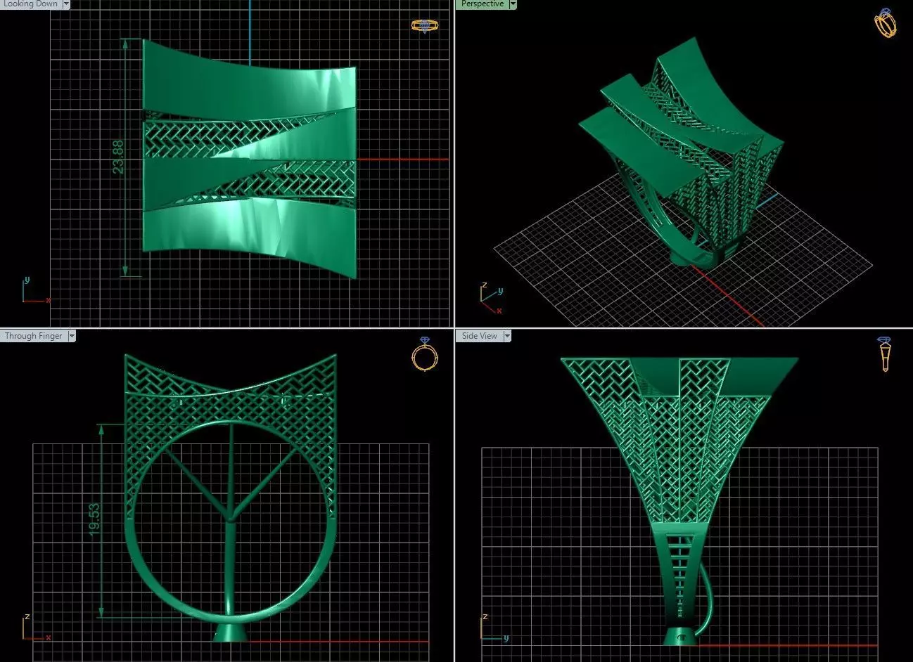 Beautiful Turkish Ring 3D print model_4