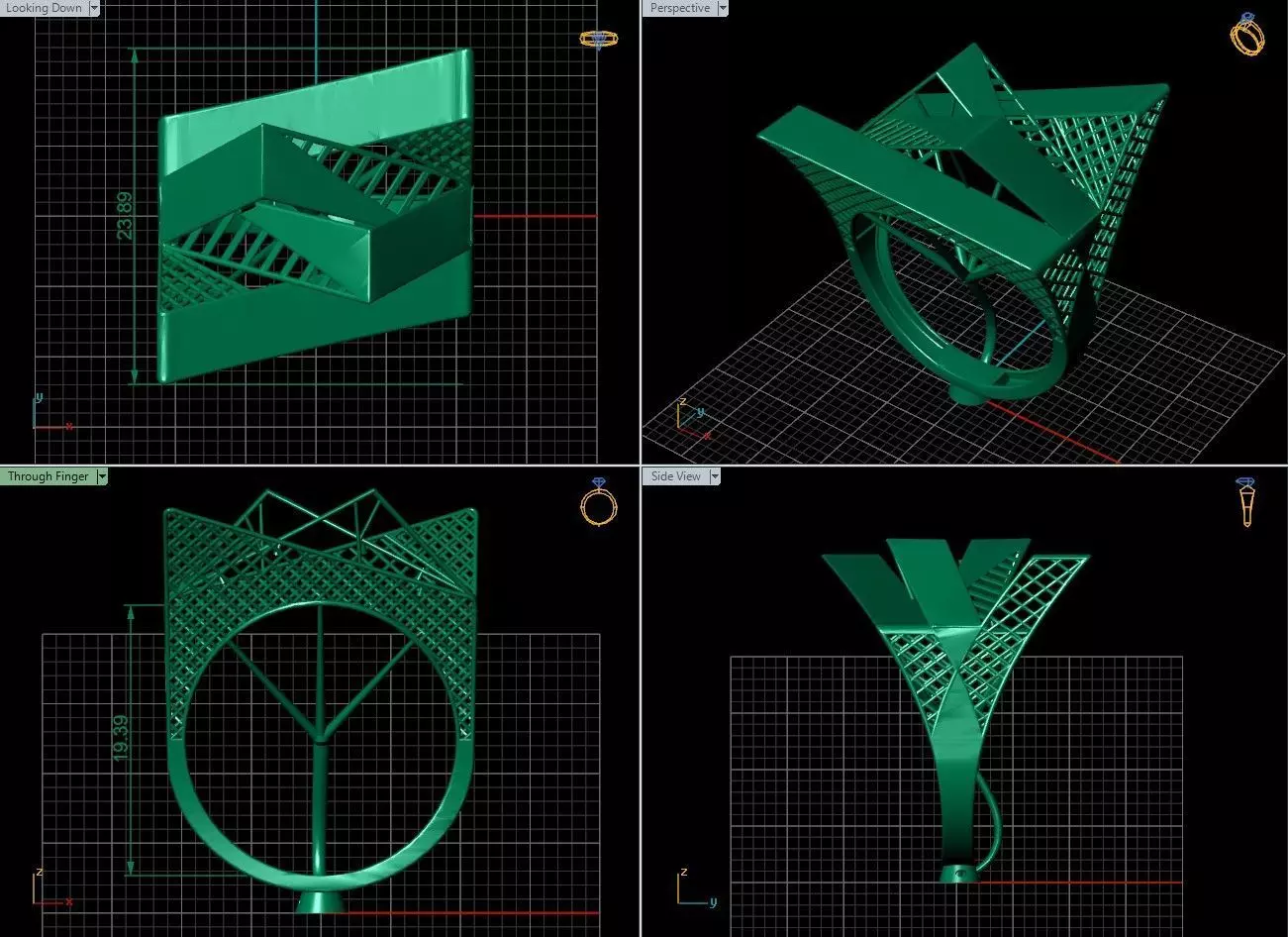 Beautiful Turkish Ring  3D print model_4