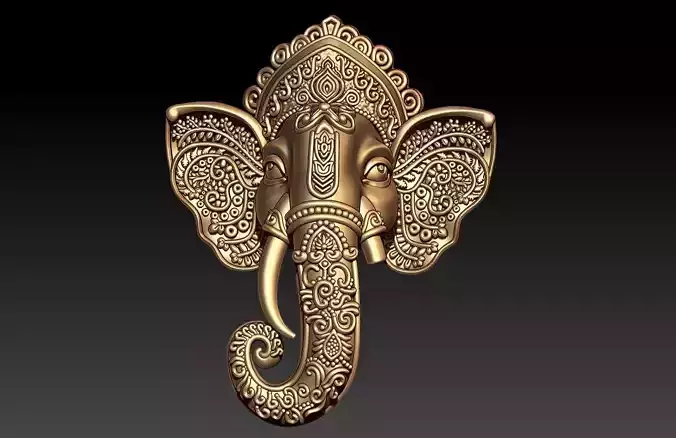 Ganpati Face 3d 