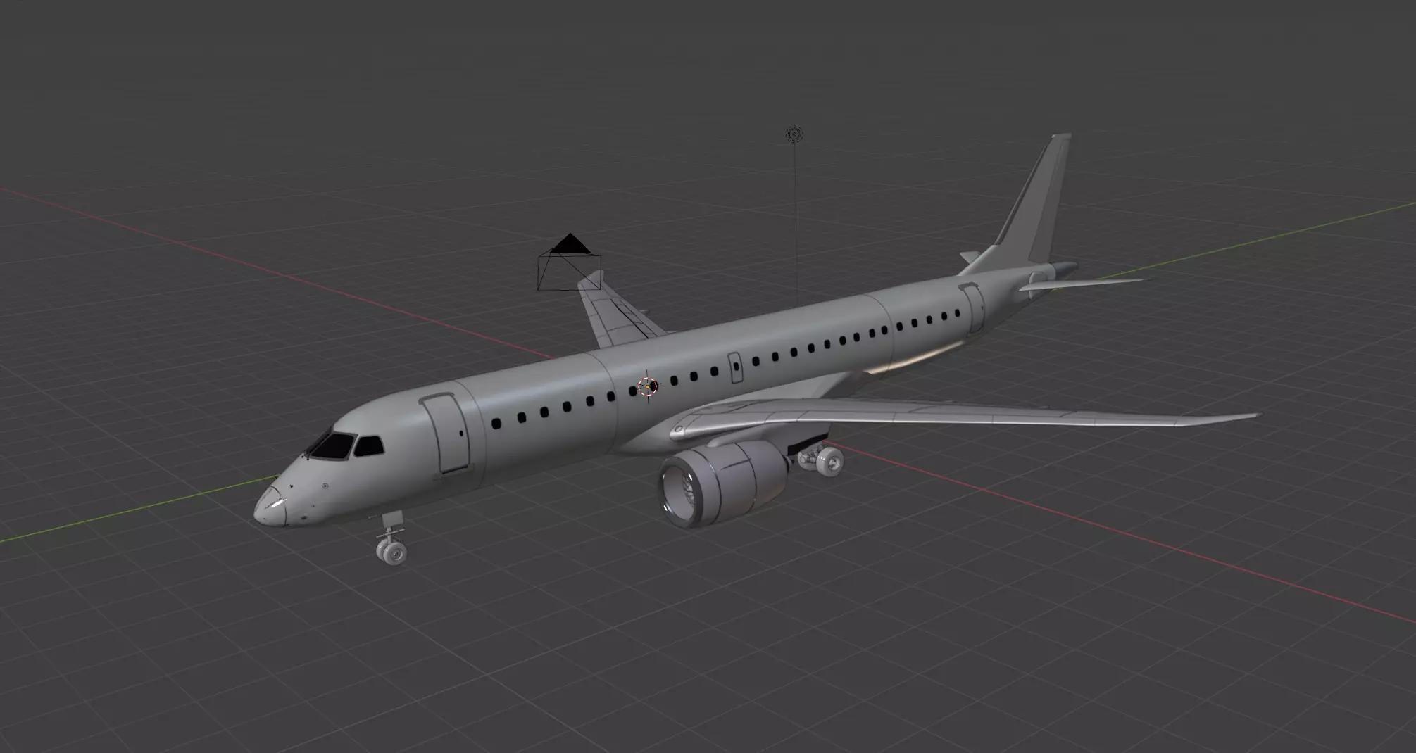 E190-E2 EMBRAER AIRCRAFT 3D MODEL WITH INTERIOR 3D model_0