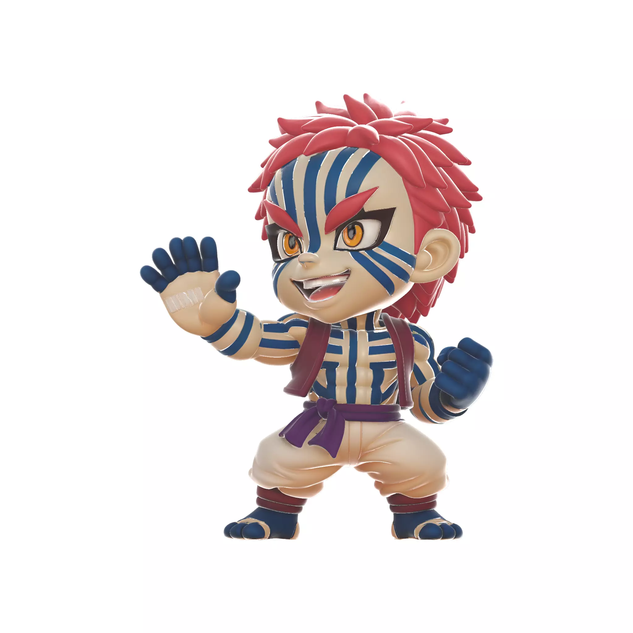 Chibi Akaza Demon Slayer Figurine 3D print model