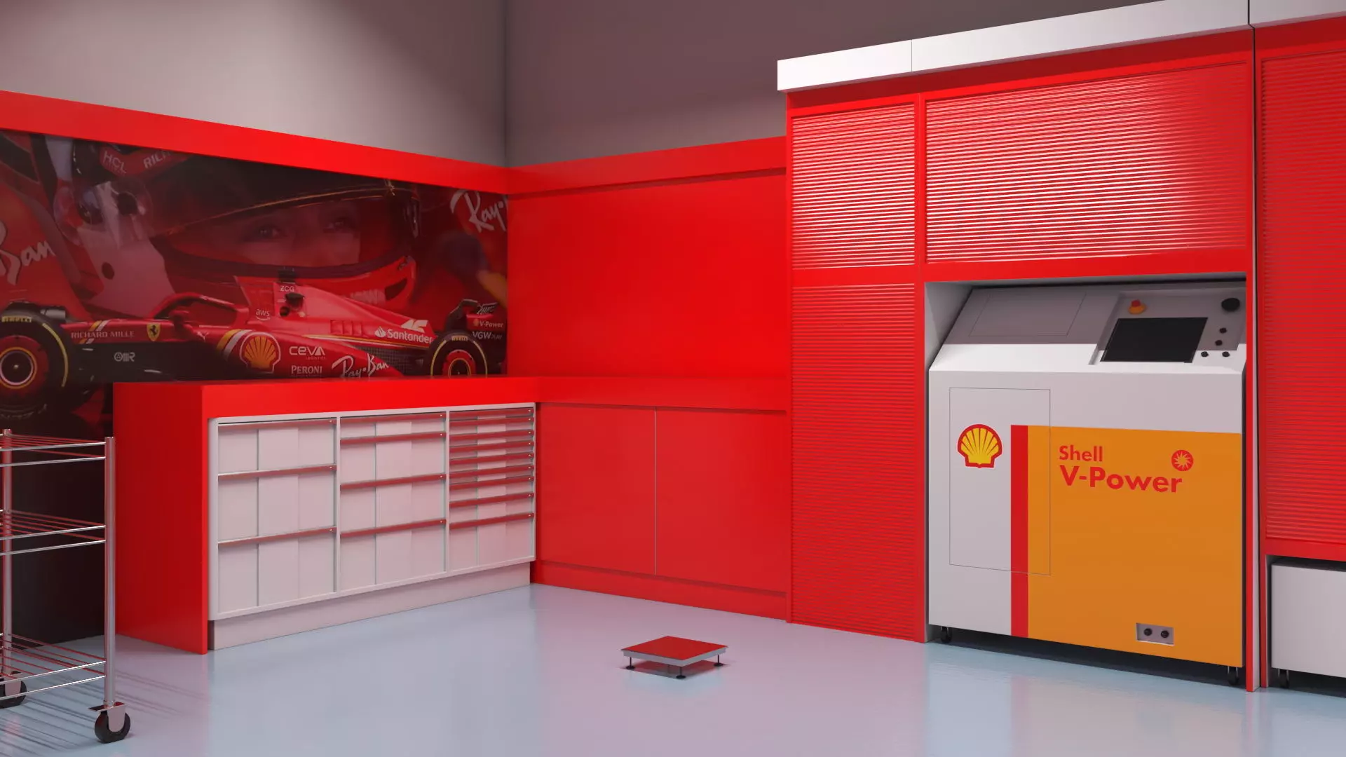 Formula 1 Garage 3D model_7