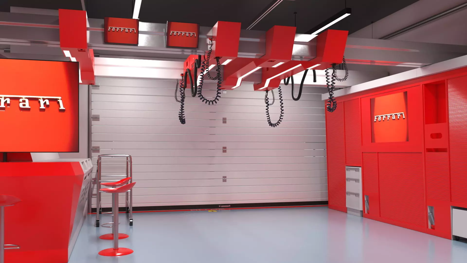 Formula 1 Garage 3D model_10