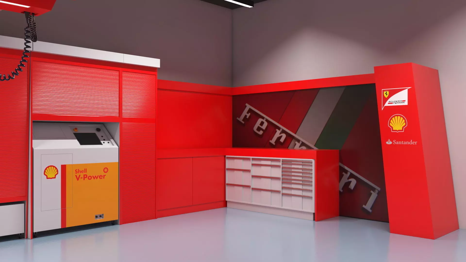 Formula 1 Garage 3D model_8