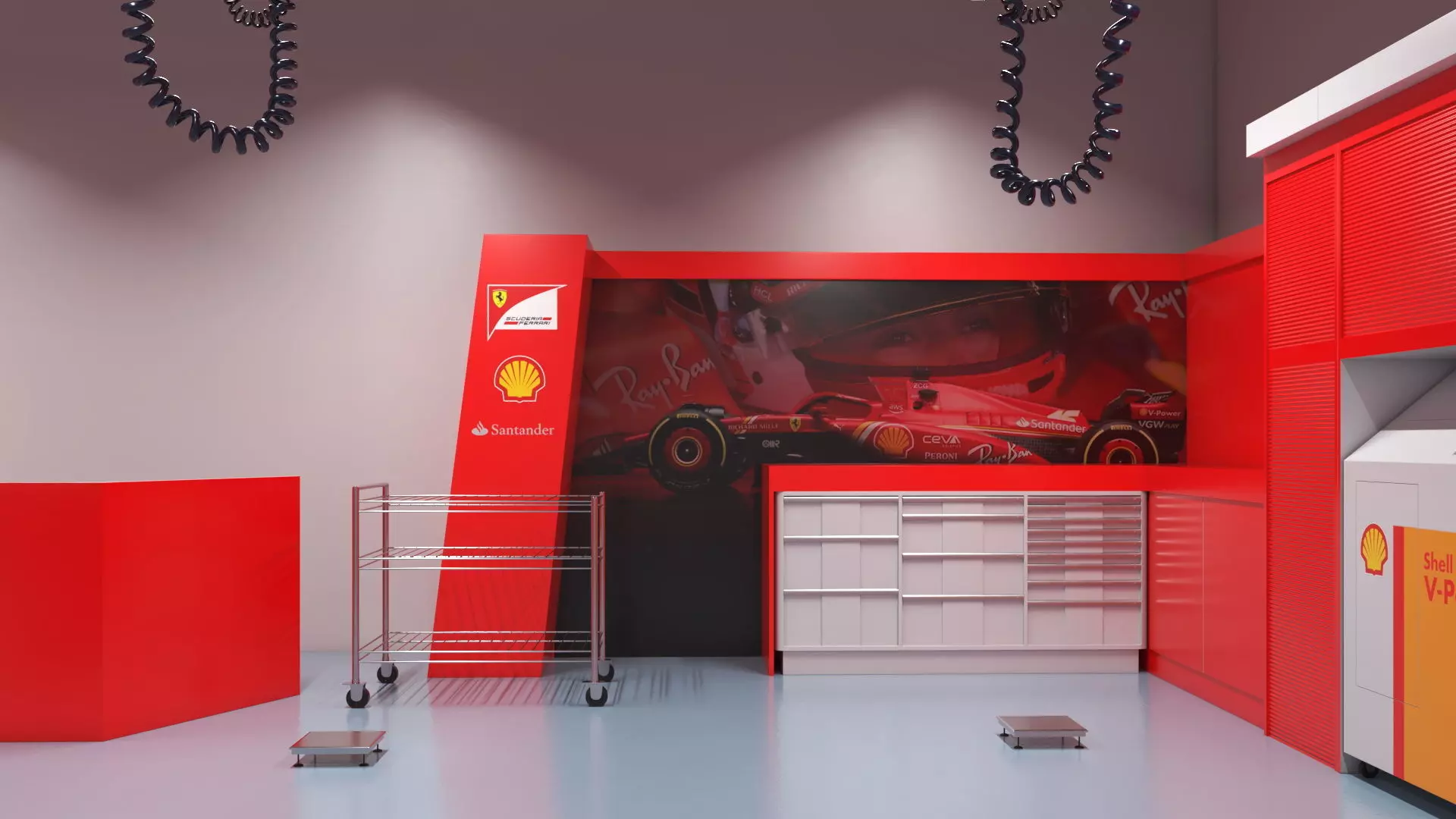 Formula 1 Garage 3D model_1