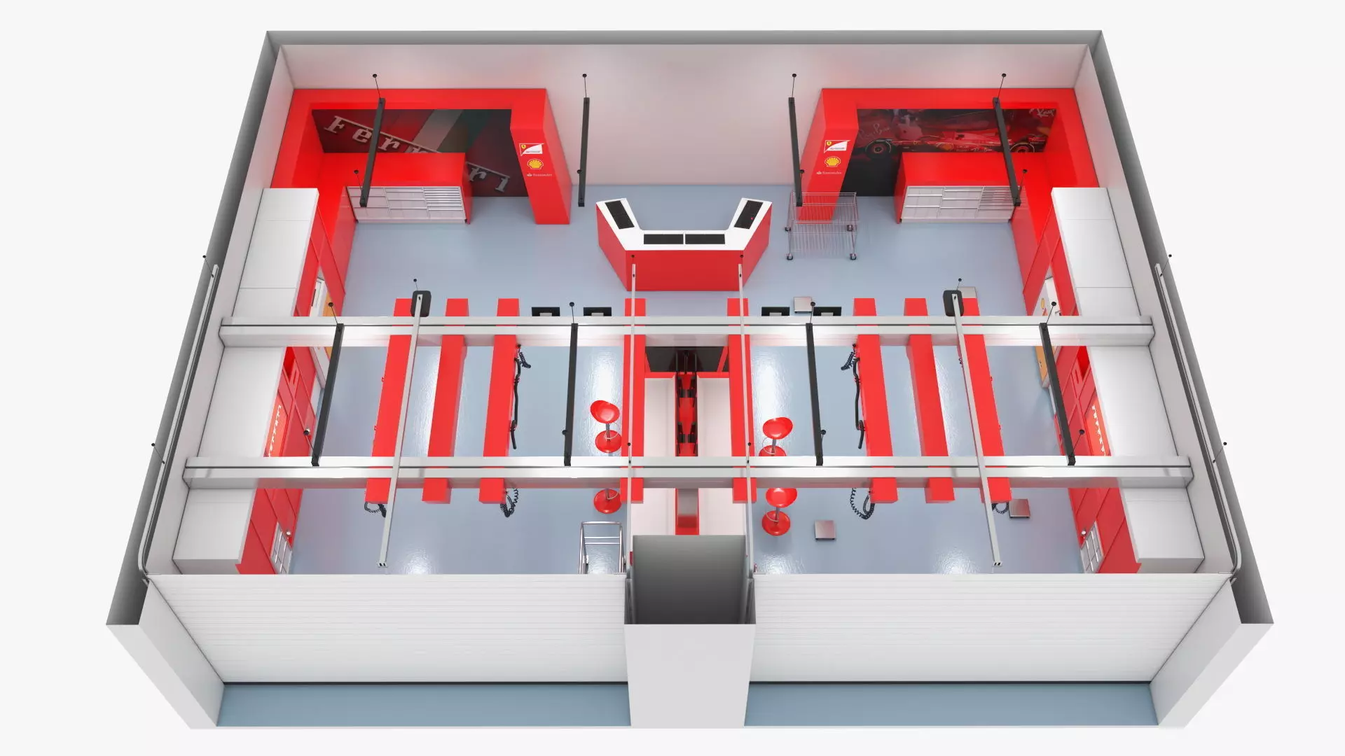 Formula 1 Garage 3D model_14