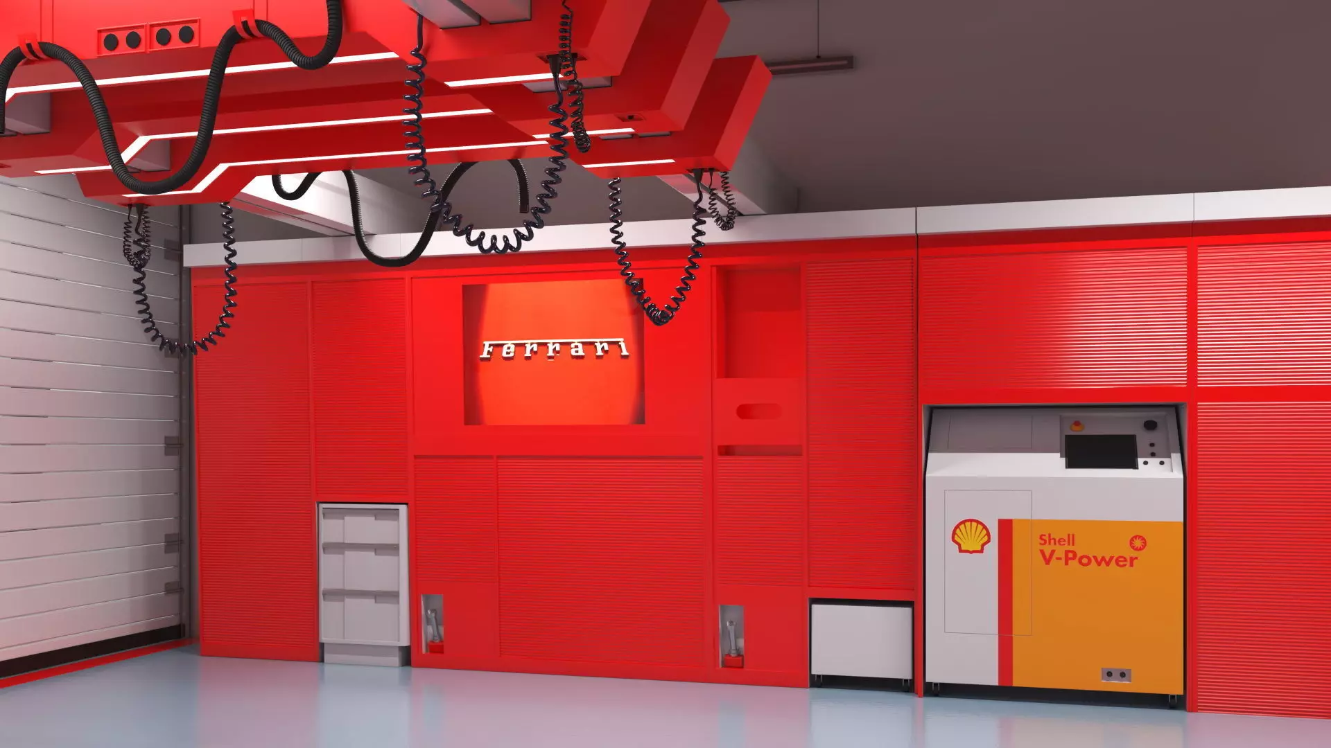 Formula 1 Garage 3D model_9