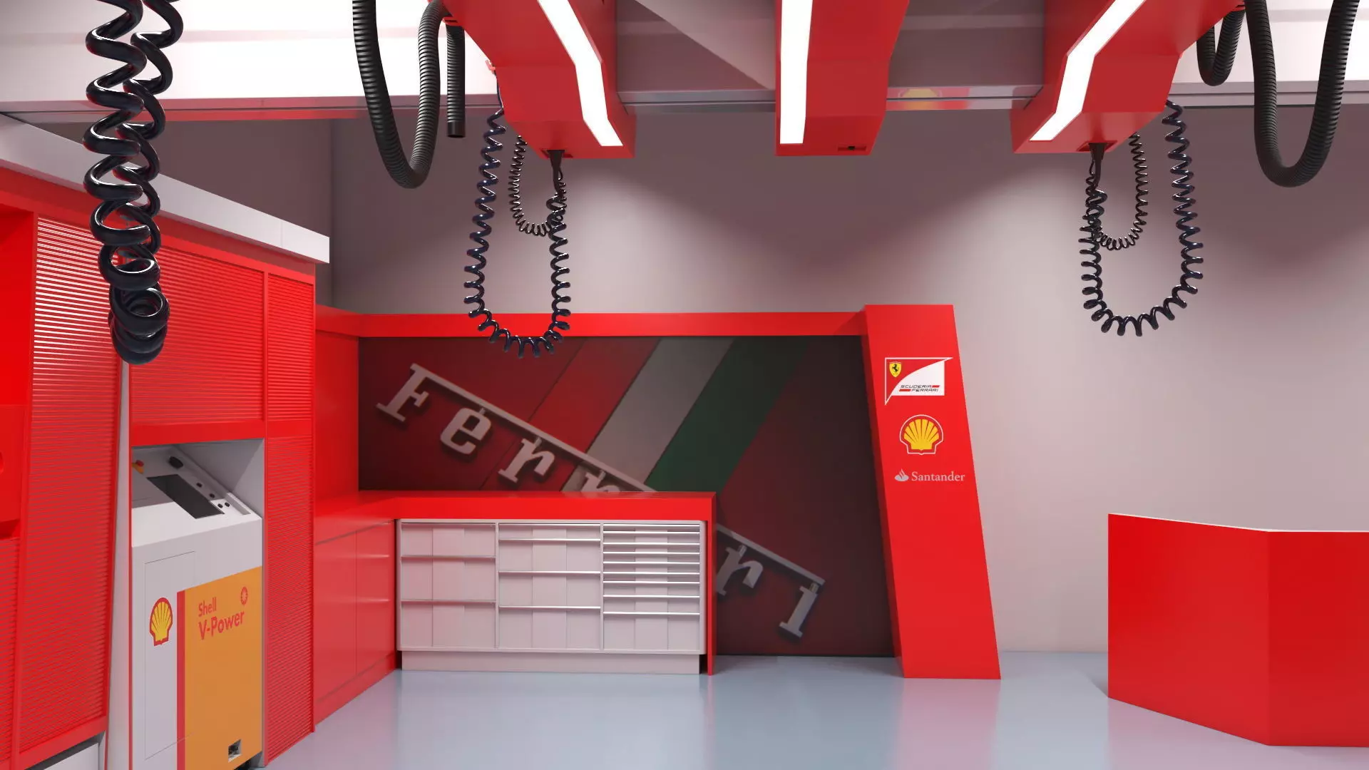 Formula 1 Garage 3D model_2
