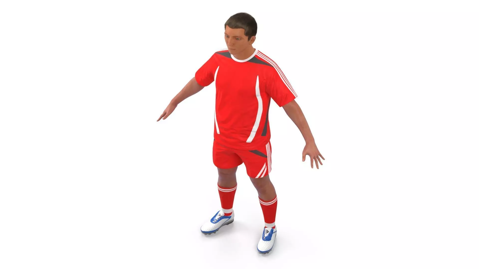 Male Soccer Player in Sportswear Rigged 3D model_12