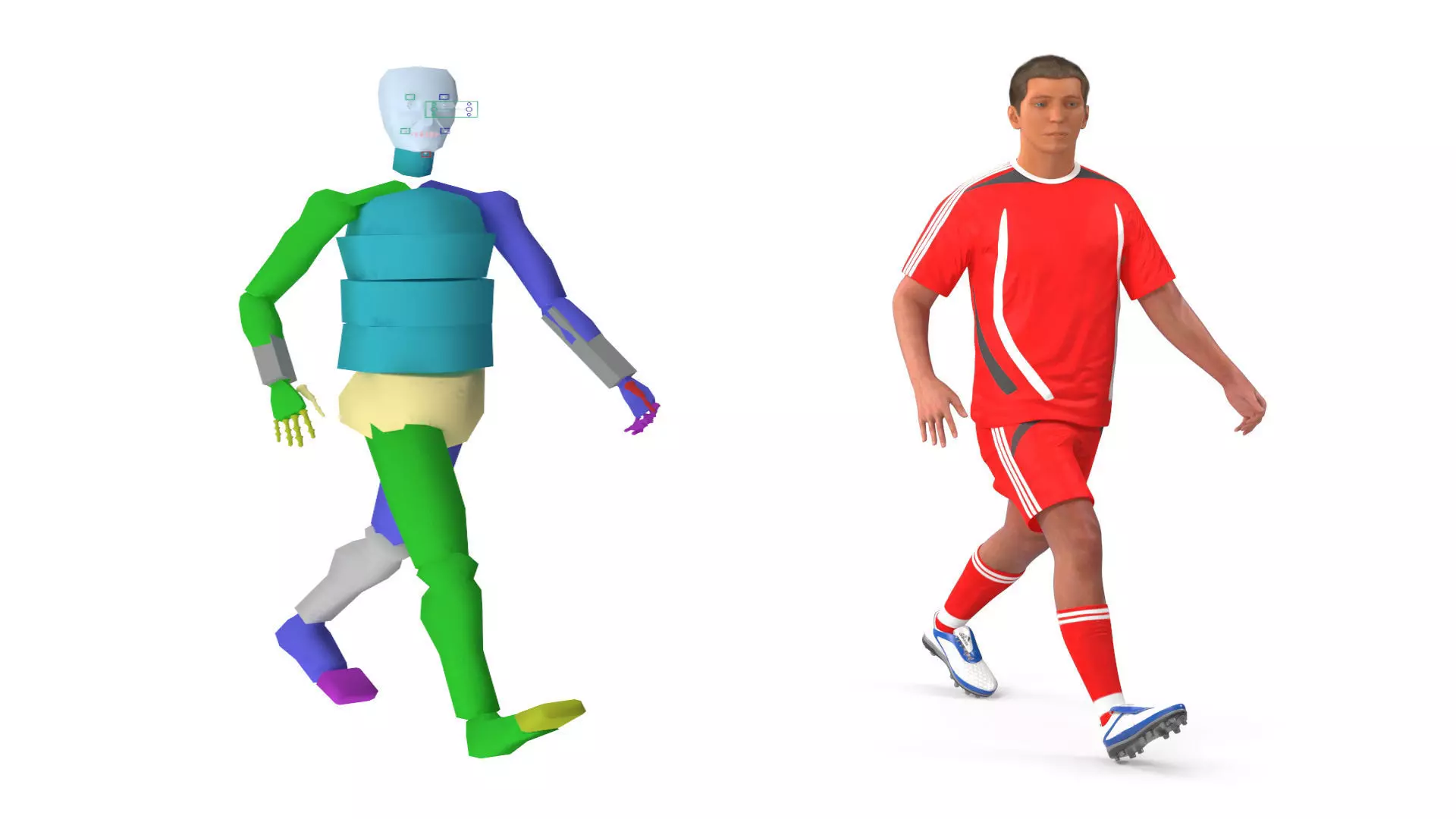 Male Soccer Player in Sportswear Rigged 3D model_1