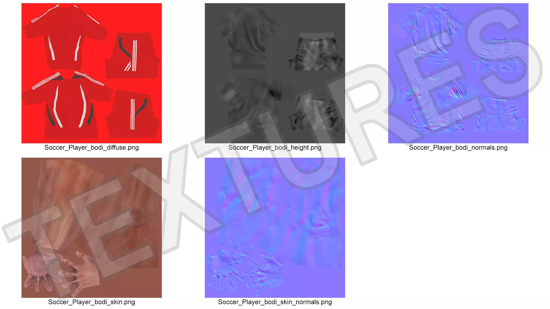 Male Soccer Player in Sportswear Rigged 3D model_28