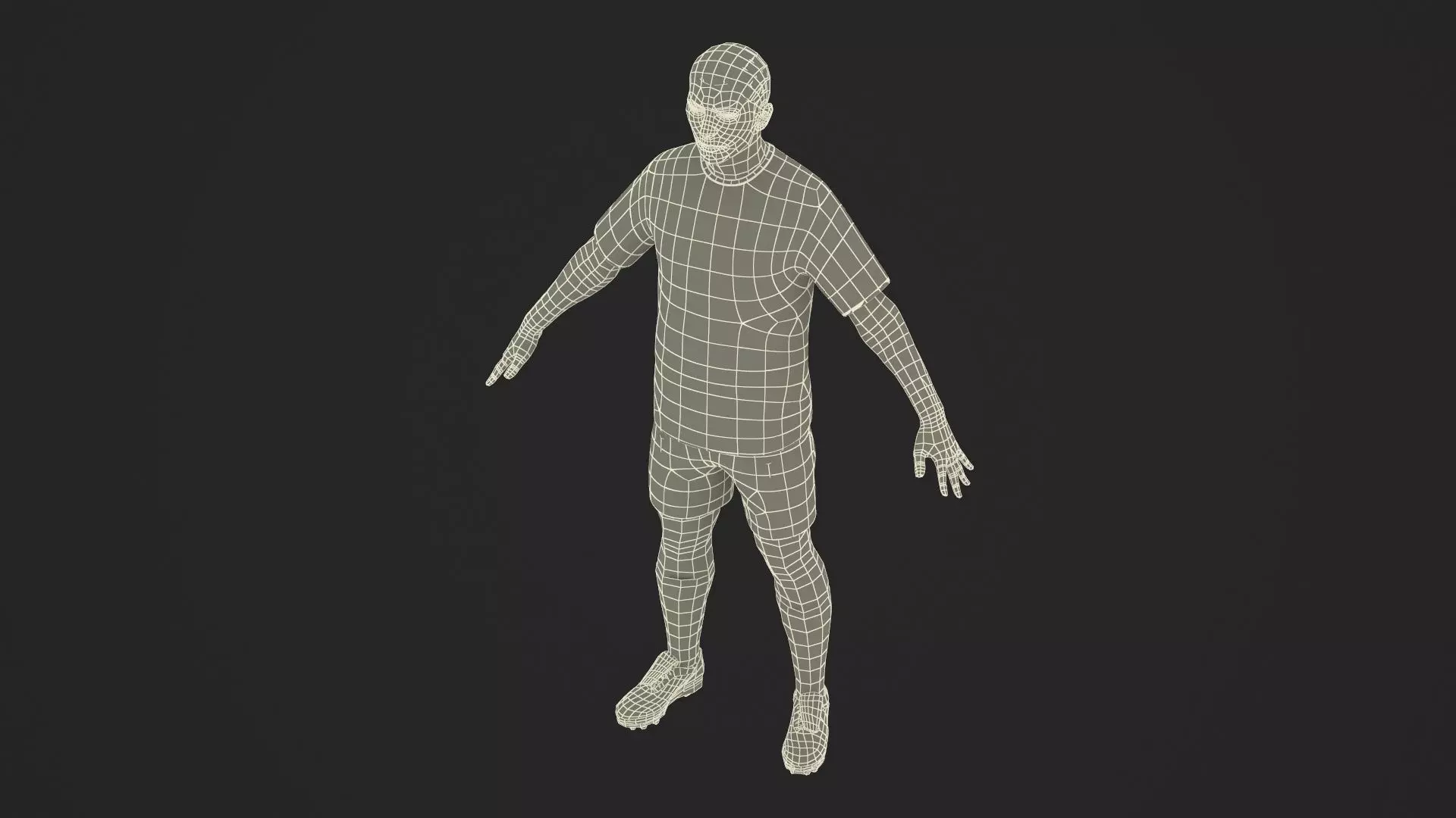 Male Soccer Player in Sportswear Rigged 3D model_31