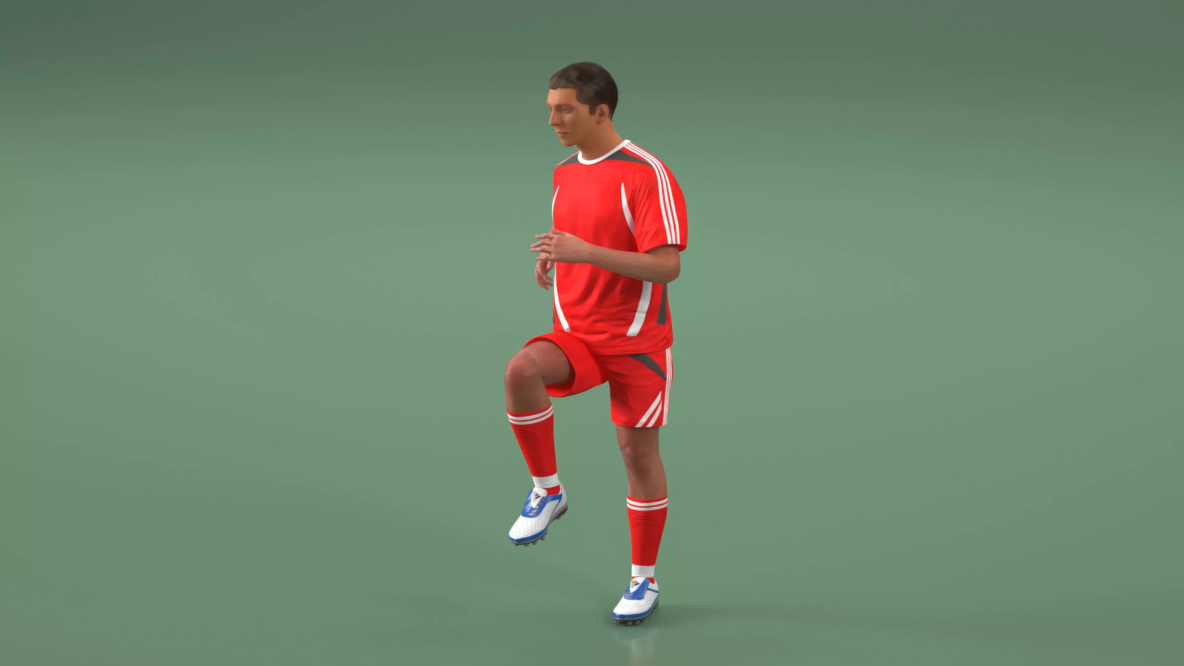 Male Soccer Player in Sportswear Rigged 3D model_6