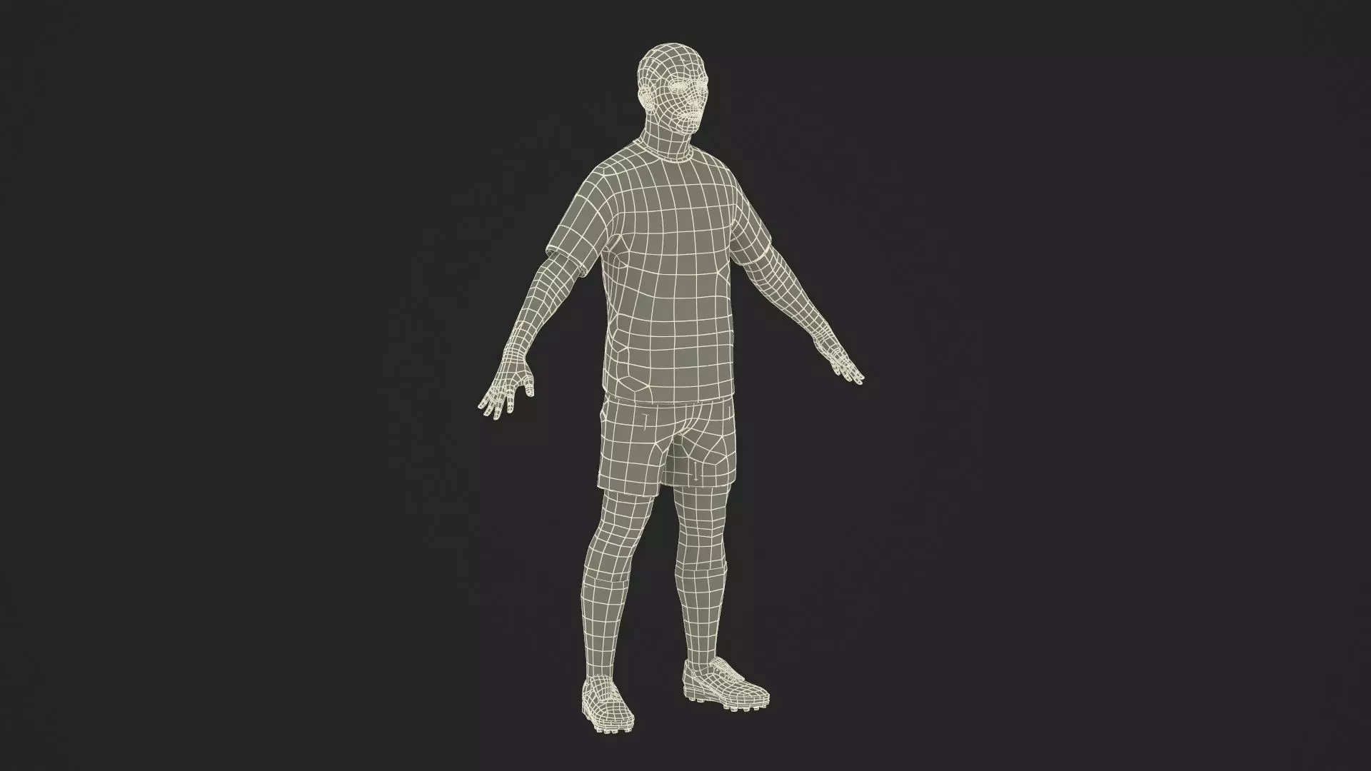 Male Soccer Player in Sportswear Rigged 3D model_30