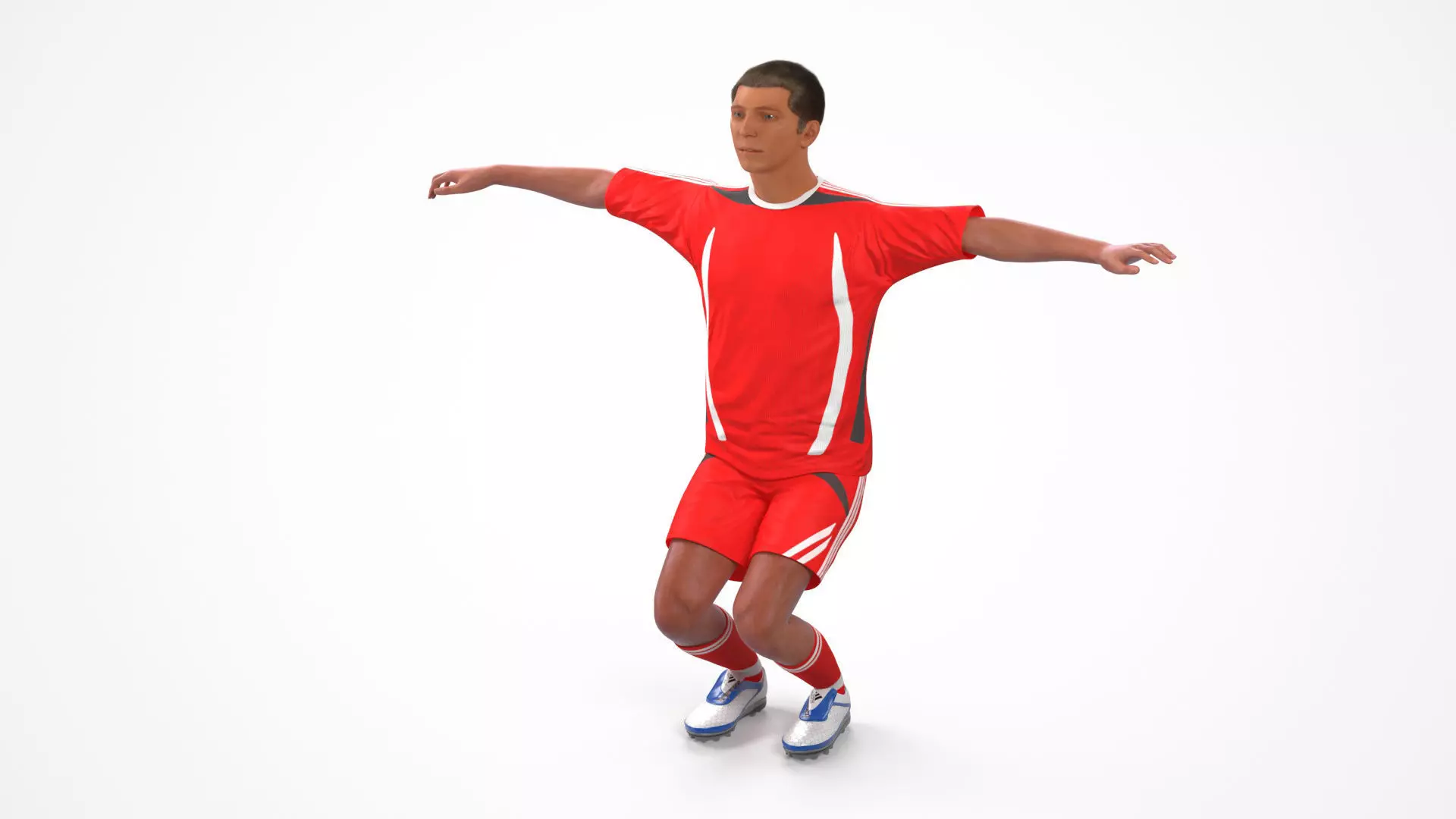 Male Soccer Player in Sportswear Rigged 3D model_9