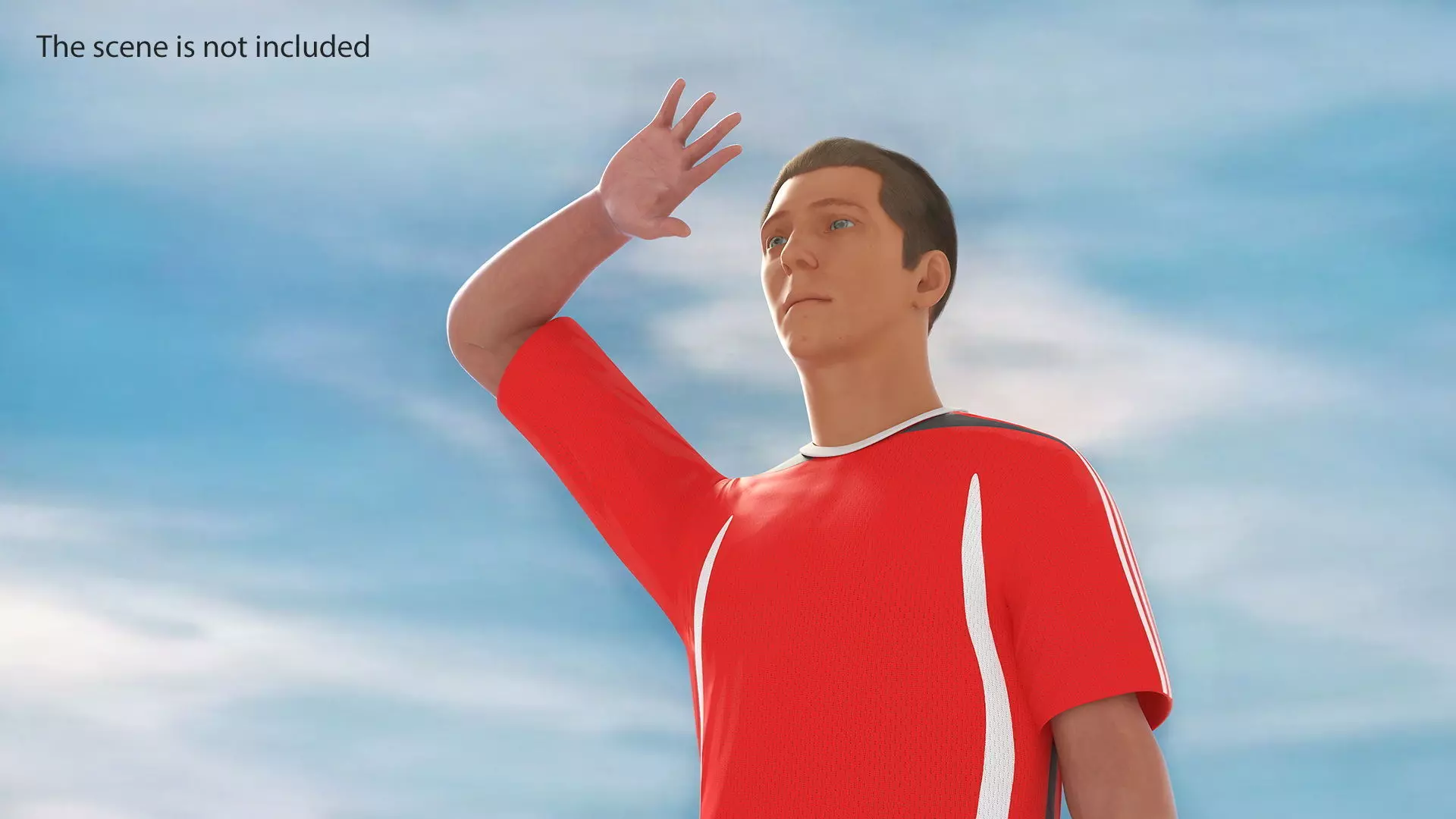 Male Soccer Player in Sportswear Rigged 3D model_2
