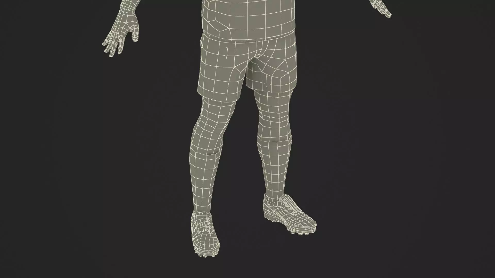 Male Soccer Player in Sportswear Rigged 3D model_43