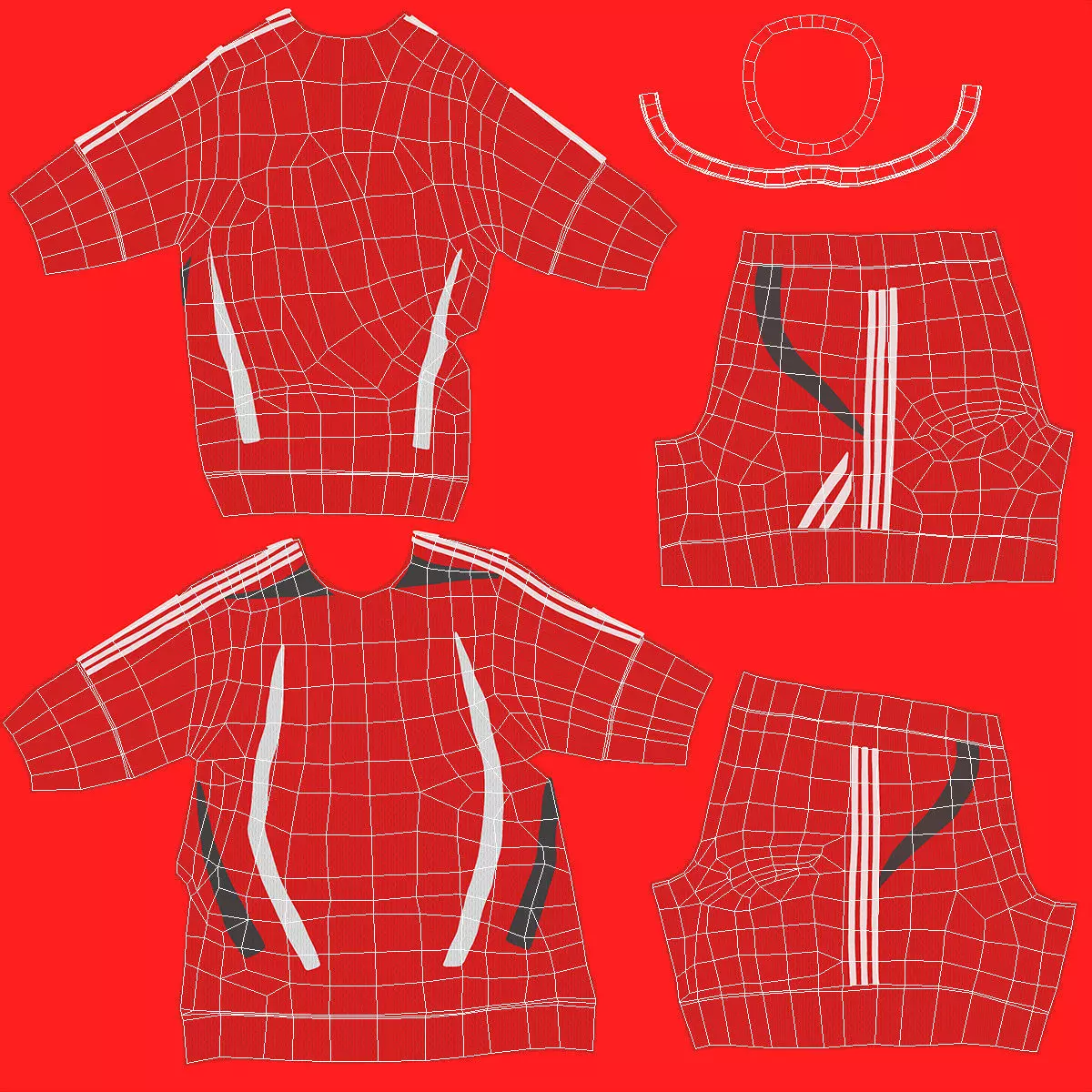 Male Soccer Player in Sportswear Rigged 3D model_27