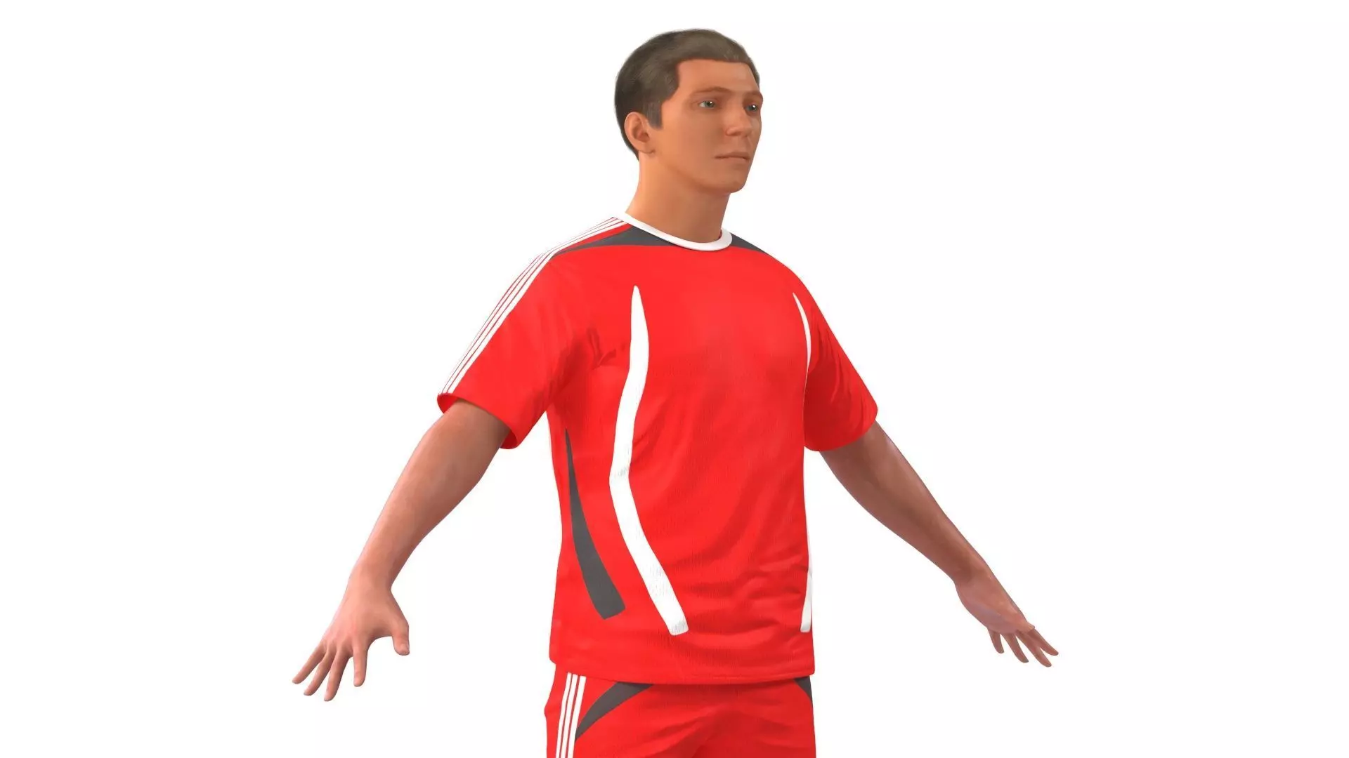 Male Soccer Player in Sportswear Rigged 3D model_15
